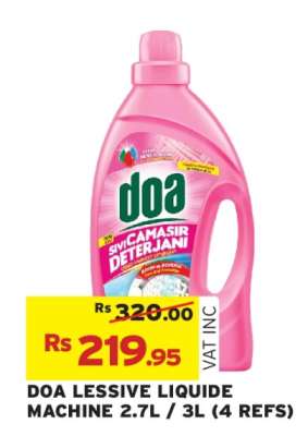 DOA LESSIVE LIQUIDE MACHINE 2.7L / 3L (4 REFS)