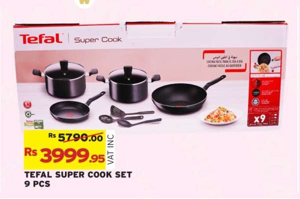 TEFAL SUPER COOK SET 9 PCS