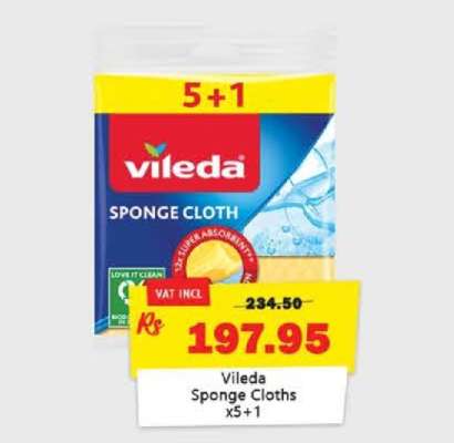 Vileda Sponge Cloths x5+1
