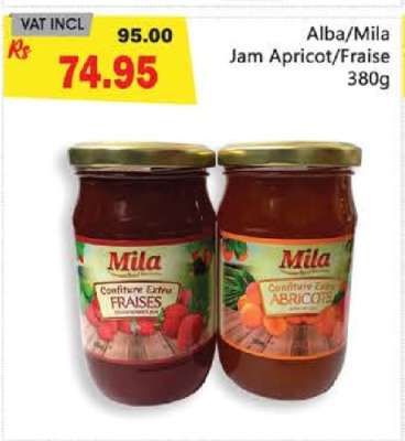 Alba/Mila Jam Apricot/Fraise 380g