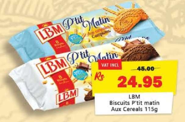 LBM Biscuits P'tit matin Aux Cereals 115g