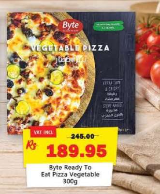Byte Ready To Eat Pizza Vegetable 300g