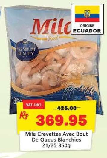 Mila Crevettes avec Bout de Queues Blanchies