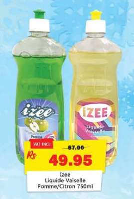 Izee Liquide Vaisselle Pomme/Citron 750ml