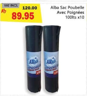 Alba Sac Poubelle avec Poignees 100Lts x10