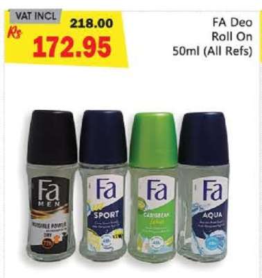 FA Deo Roll On 50ml (All Refs)