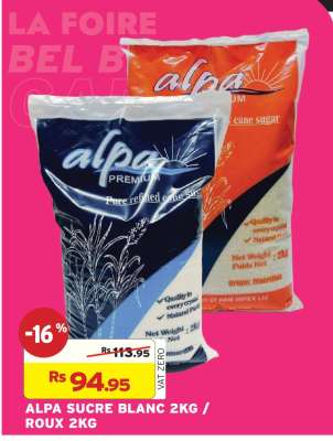 ALPA SUCRE BLANC 2KG / ROUX 2KG