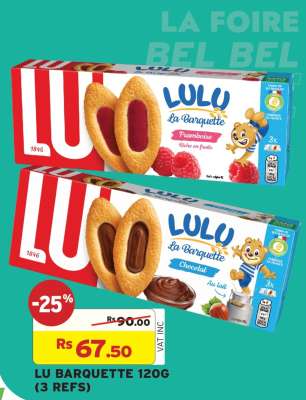 LU BARQUETTE 120G (3 REFS)