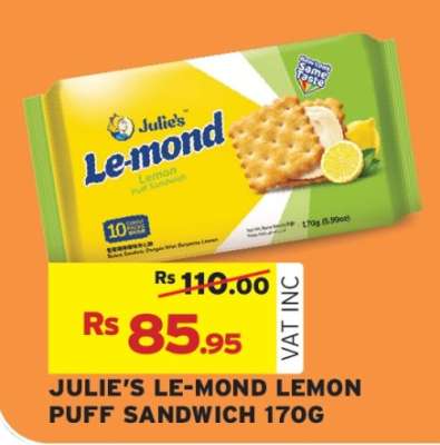 JULIE'S LE-MOND LEMON PUFF SANDWICH 170G