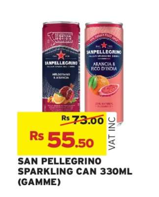 SAN PELLEGRINO SPARKLING CAN 330ML (GAMME)
