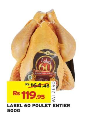 LABEL 60 POULET ENTIER 500G