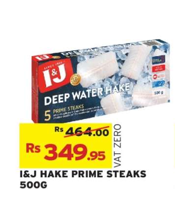 I&J Hake Prime Steaks 500g