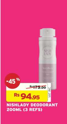 NISHLADY DEODORANT 200ML (3 REFS)