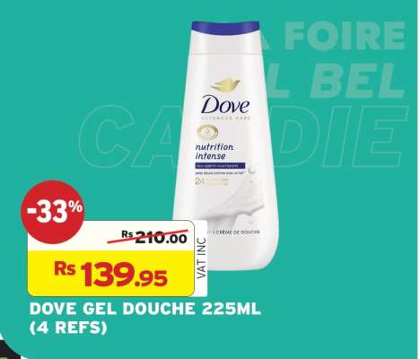 DOVE GEL DOUCHE 225ML (4 REFS)