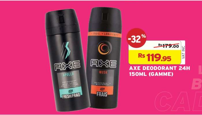AXE DEODORANT 24H 150ML (GAMME)