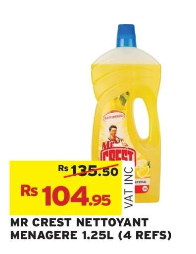 MR CREST NETTOYANT MENAGERE 1.25L (4 REFS)