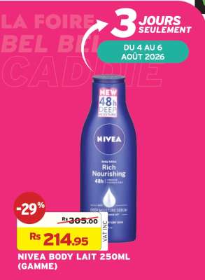 NIVEA BODY LAIT 250ML (GAMME)