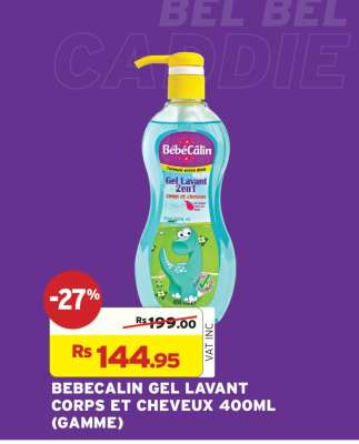 BEBECALIN GEL LAVANT CORPS ET CHEVEUX 400ML (GAMME)