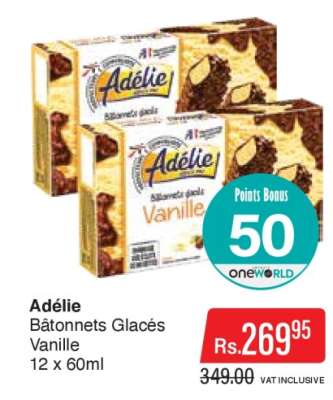 Adélie Bâtonnets Glacés Vanille