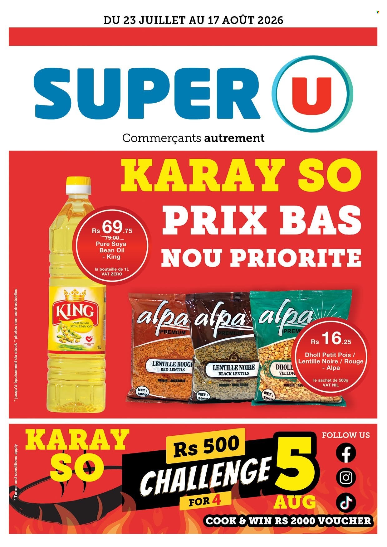 Catalogue Super U - 23/07/2026 - 17/08/2026. Page 1