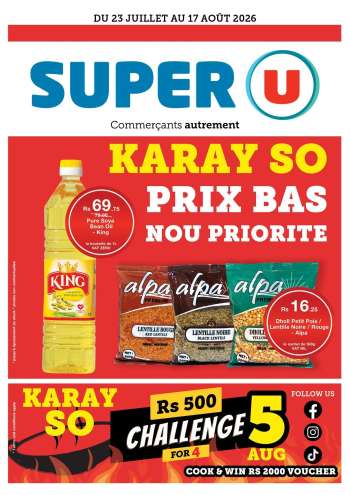Catalogue Super U - 23/07/2026 - 17/08/2026.
