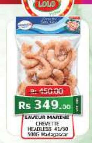 SAVEUR MARINE CREVETTE HEADLESS 41/50 500G Madagascar