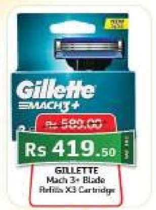 GILLETTE Mach 3+ Blade Refill x3 Cartridge