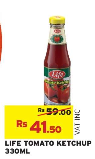 LIFE TOMATO KETCHUP 330ML