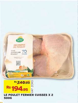 LE POULET FERMIER CUISSES X 2 500G