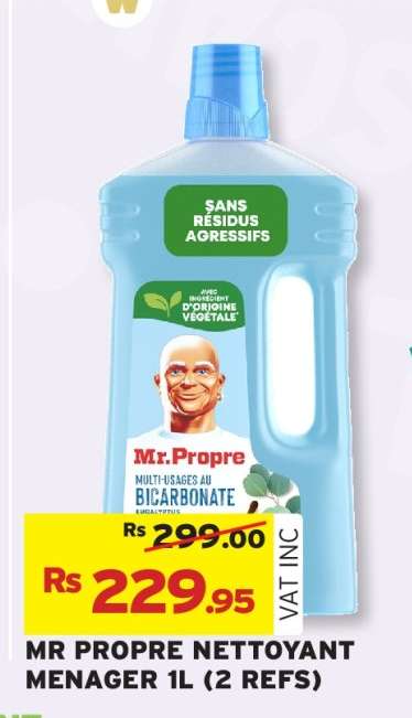 MR PROPRE NETTOYANT MENAGER 1L (2 REFS)