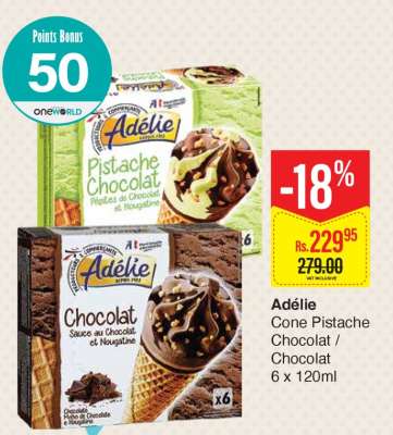 Adélie Cone Pistache Chocolat / Chocolat