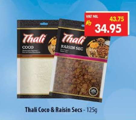 Thali Coco & Raisin Secs - 125g