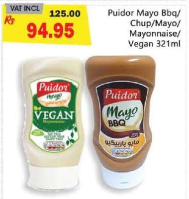 Puidor Mayo Bbq/Chup/Mayo/Mayonnaise/Vegan 321ml