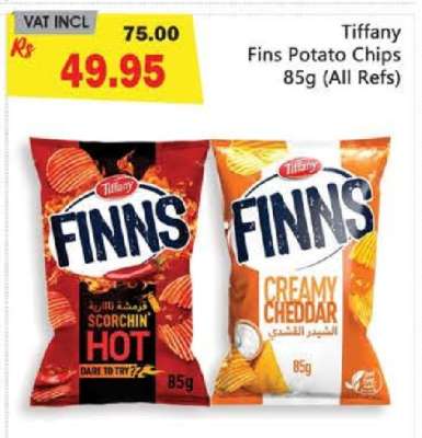 Tiffany Fins Potato Chips 85g (All Refs)