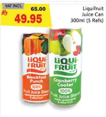 Liquifruit Juice Can 300ml (5 Refs)
