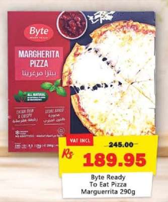 Byte Ready To Eat Pizza Marguerrita 290g