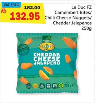 Le Duc FZ Camembert Bites/Chilli Cheese Nuggets/Cheddar Jalepenos 250g