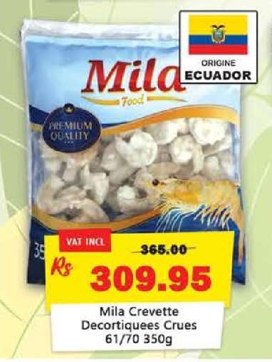 Mila Crevette Decortiquees Crues (61/70) 350g