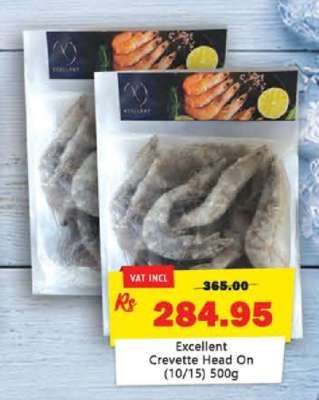 Excellent Crevette Head On (10/15) 500g