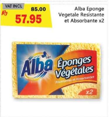 Alba Éponge Vegetale Resistante et Absorbante x2