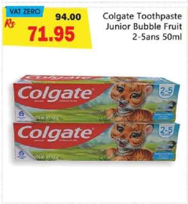Colgate Toothpaste Junior Bubble Fruit 2-5ans 50ml