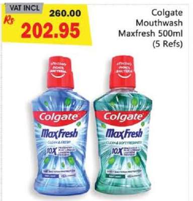 Colgate Mouthwash Maxfresh 500ml (5 Refs)