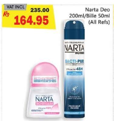 Narta Deo 200ml/Bille 50ml (All Refs)