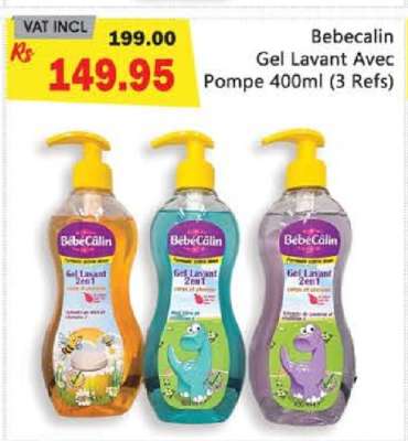 Bebecalin Gel Lavant Avec Pompe 400ml (3 Refs)
