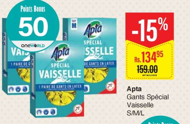 Apta Gants Spécial Vaisselle S/M/L