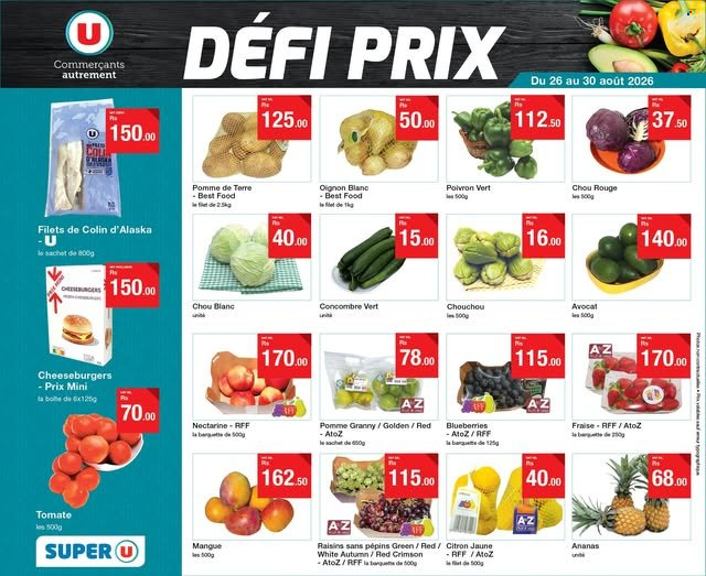 Catalogue Super U - 26/08/2026 - 30/08/2026. Page 1