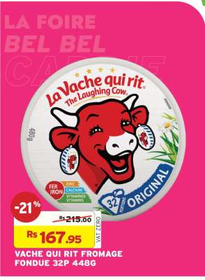 VACHE QUI RIT FROMAGE FONDUE 32P 448G