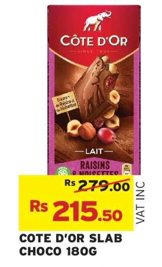 COTE D'OR SLAB CHOCO 180G