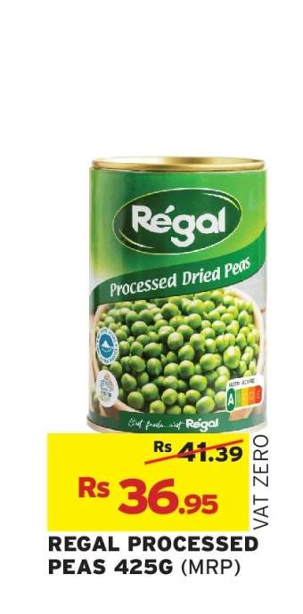 REGAL PROCESSED PEAS 425G