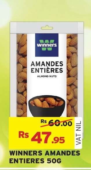 WINNERS AMANDES ENTIÈRES 50G